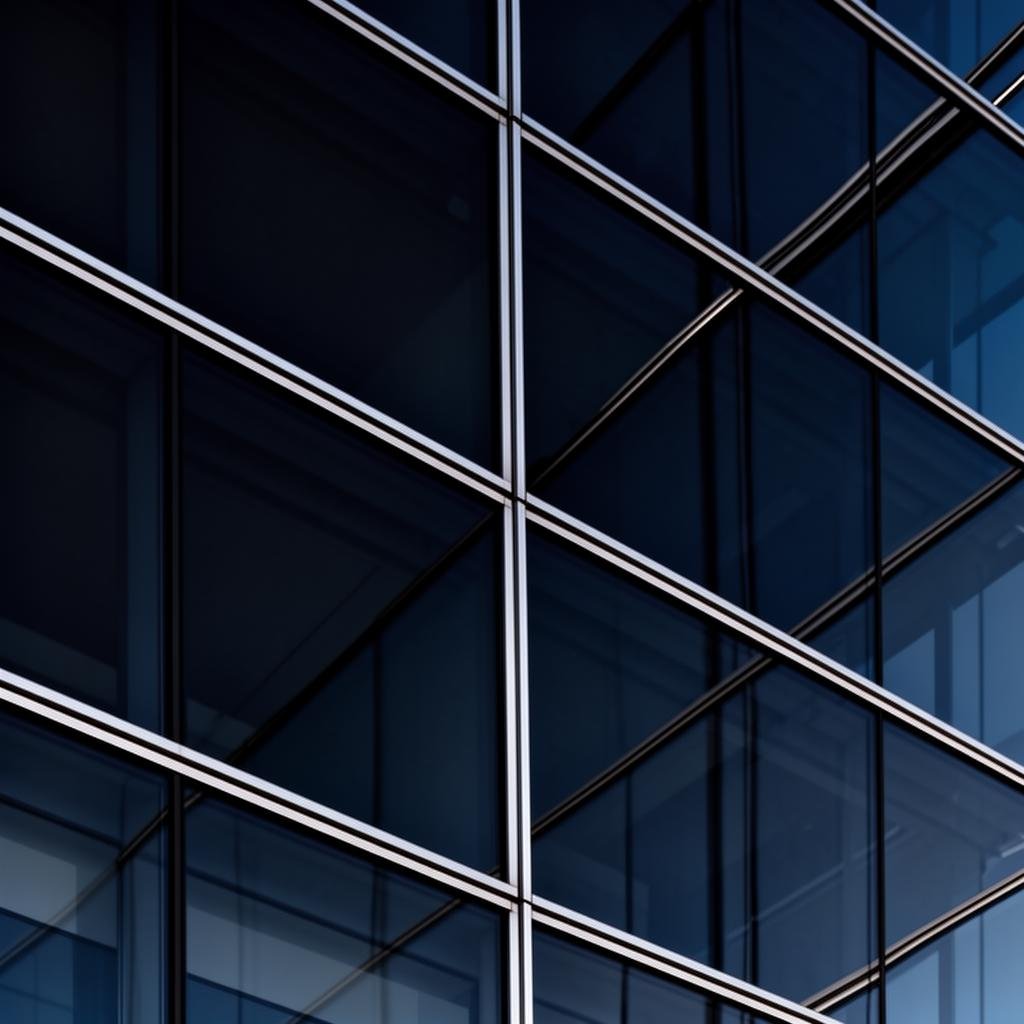Modern Swiss architecture — geometric glass facade